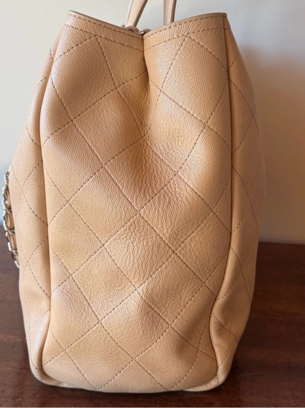 CHANEL Caviar Stitched Large Shopping Tote